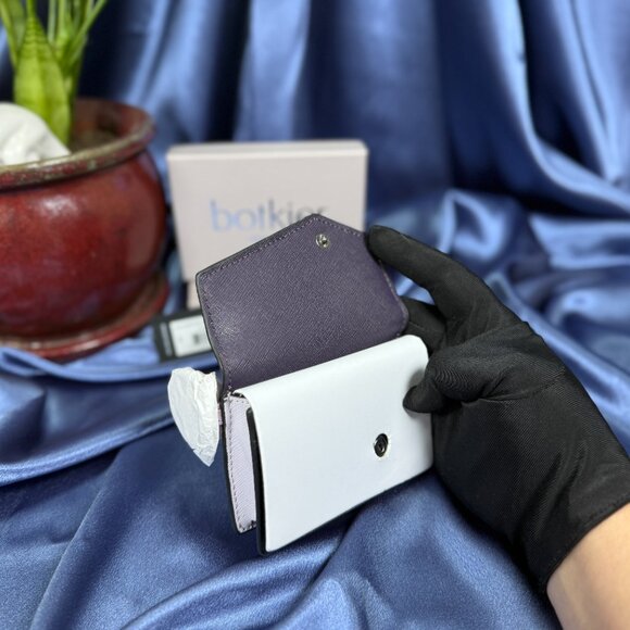 Botkier Cobble Hill Snap Wallet – Purples/White Saffiano Leather (NWT + Box) - Picture 8 of 16